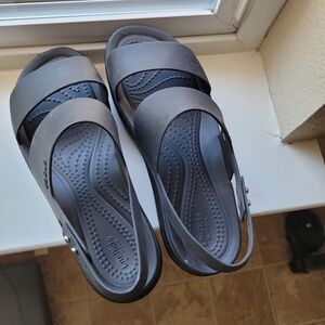 Crocs Literide Platform Black Sandals